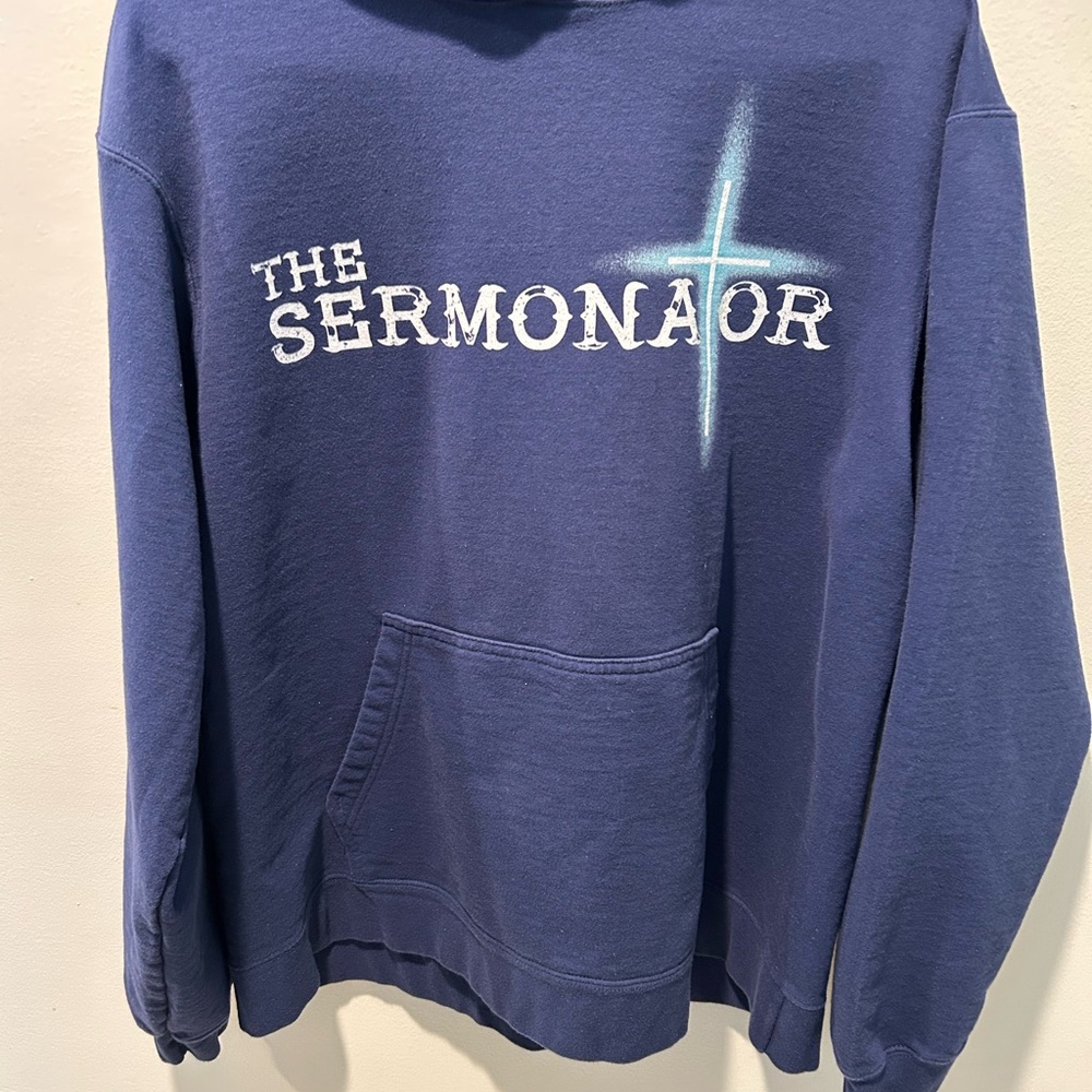 The Sermonator Blue Graphic Hoodie